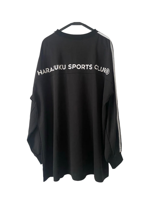 HSC® CREW L/S T SHIRTS WITH 2 WHITE LINES/ BLACK of sz175 ONLY