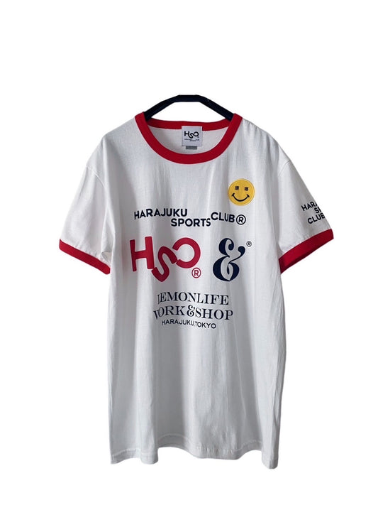 HSC® CREW NECK T-SHIRT WITH DIFFERENT COLORED RIBS ON THE COLLAR AND CUFFS / SHORT SLEEVES 【店舗限定!!】