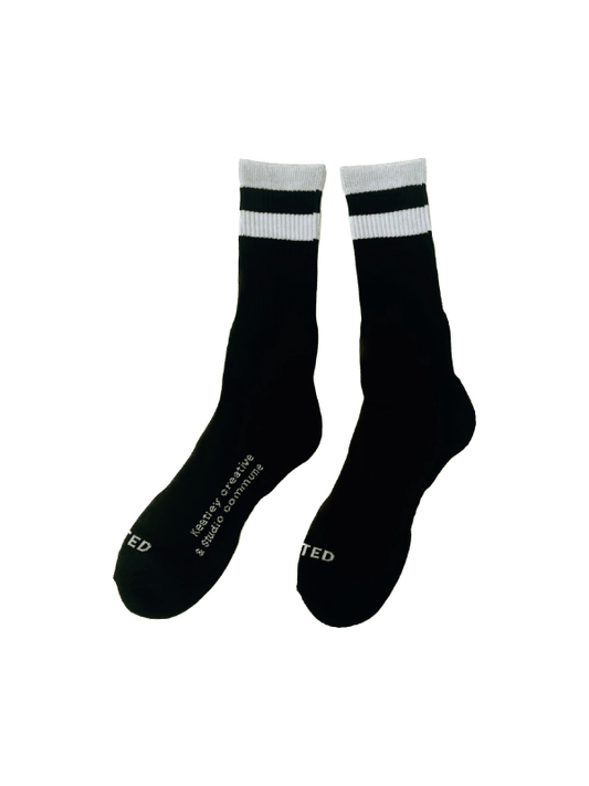 SOCKS BLACK in sets of Two pairs / with Tyvek drawstring bag