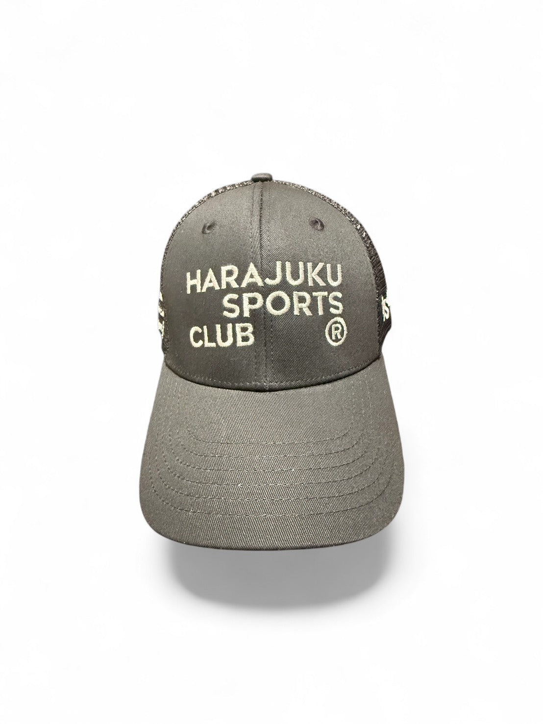 HSC LOGO-EMBROIDERED COTTON-TWILL×MESH (Half-Mesh) BASEBALL CAP
