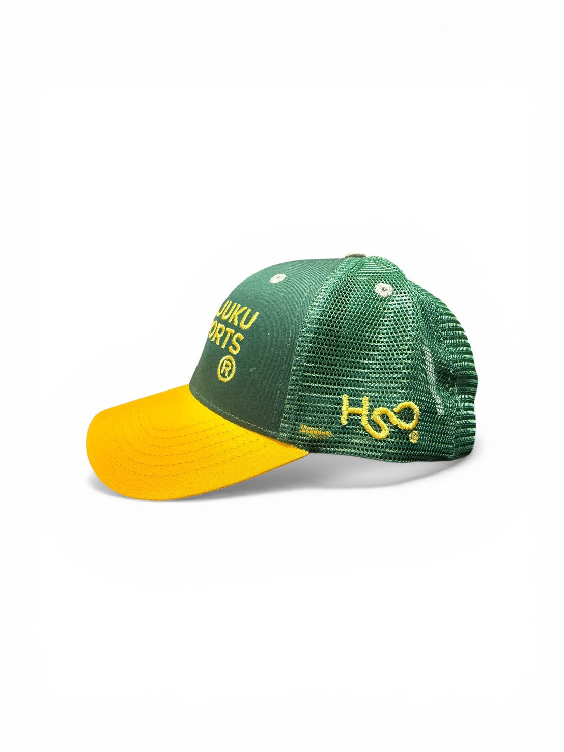 HSC LOGO-EMBROIDERED COTTON-TWILL×MESH (Half-Mesh) BASEBALL CAP