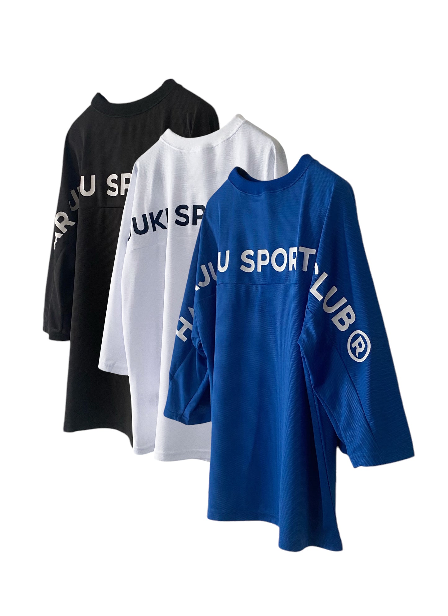 HSC® CREW NECK T-SHIRTS WITH BIG LOGO / 3-QUARTER LENGTH SLEEVES